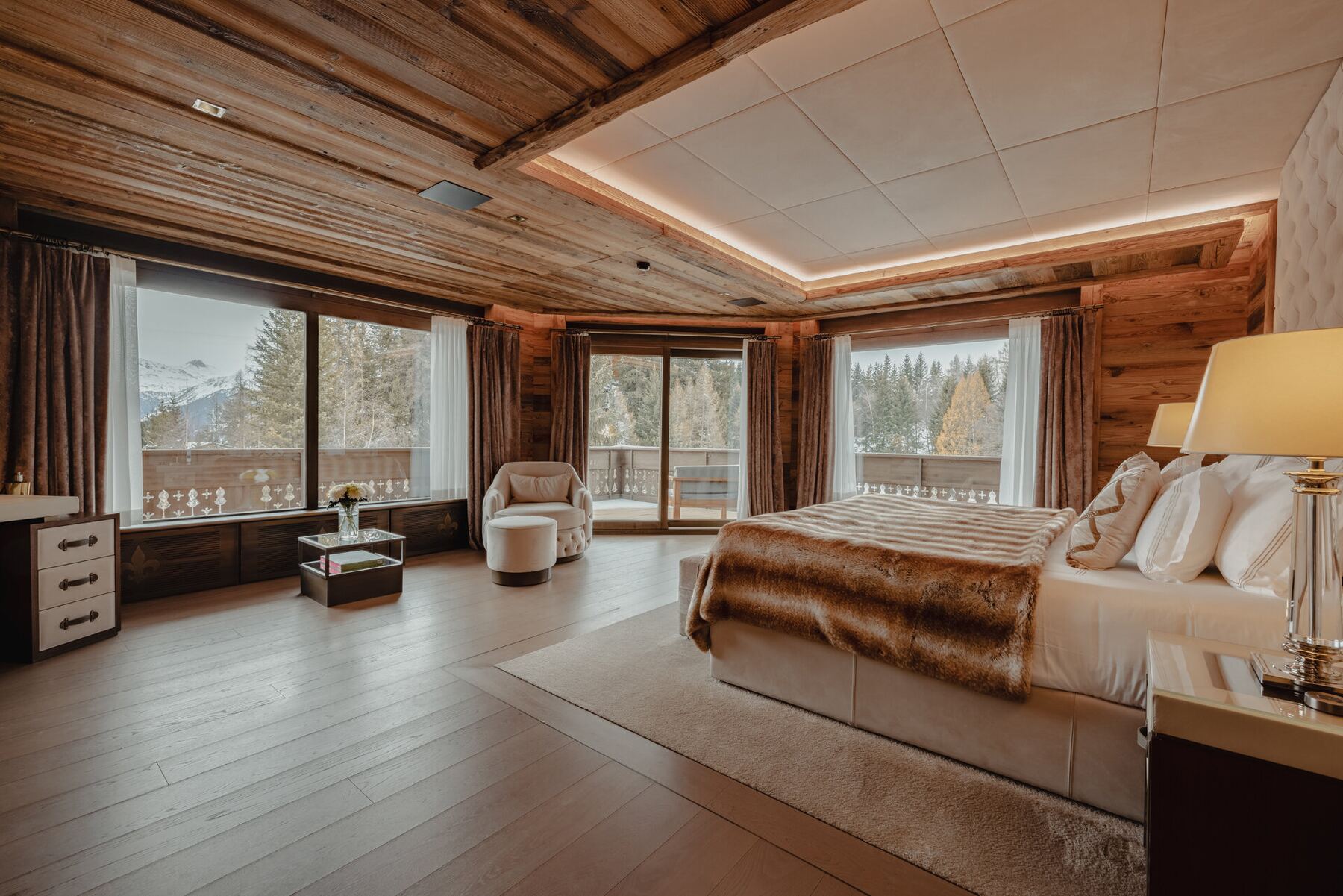 Chambre invité, chalet de luxe Crans-Montana