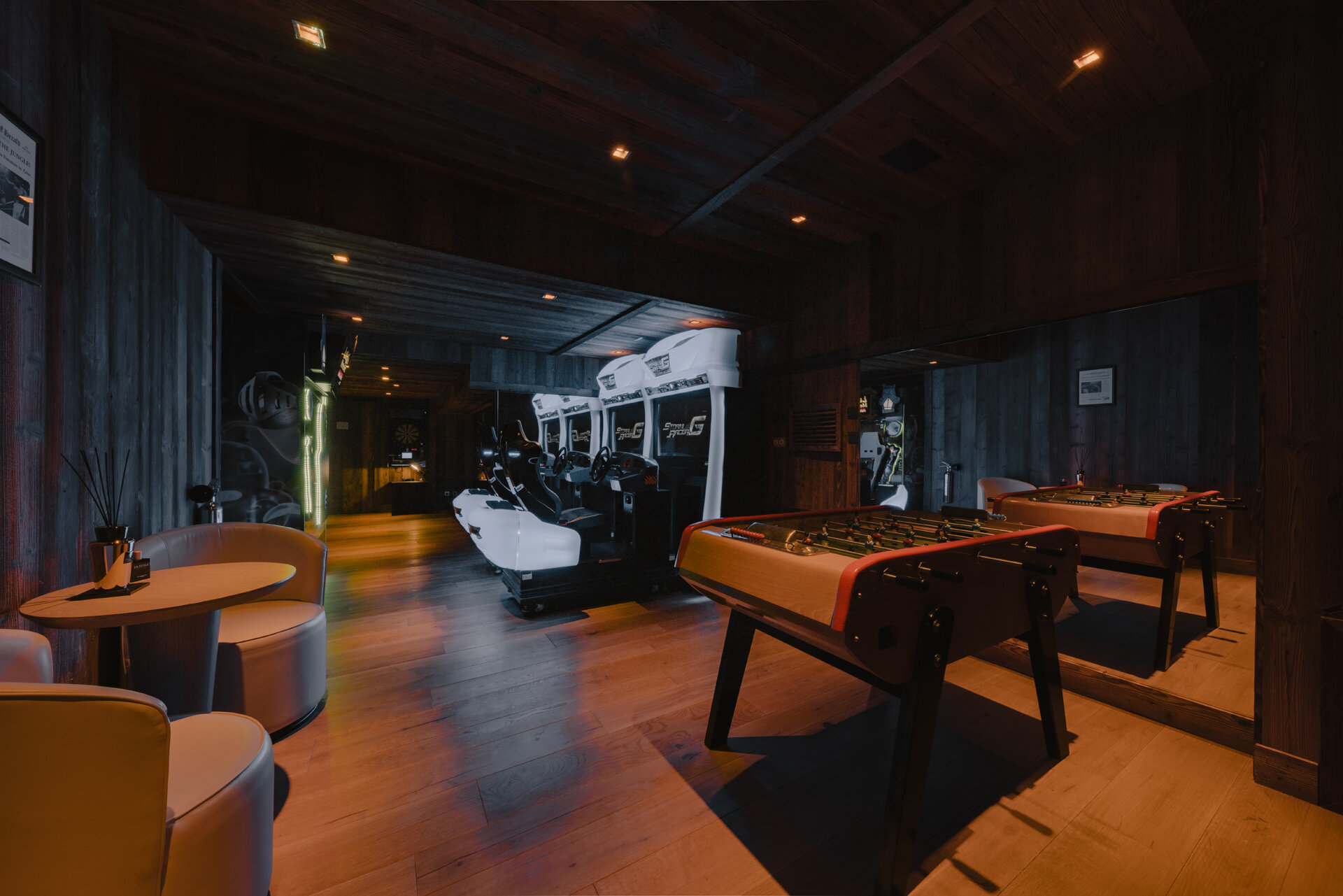 Salle d'arcade et boîte de nuit, chalet de luxe Megève