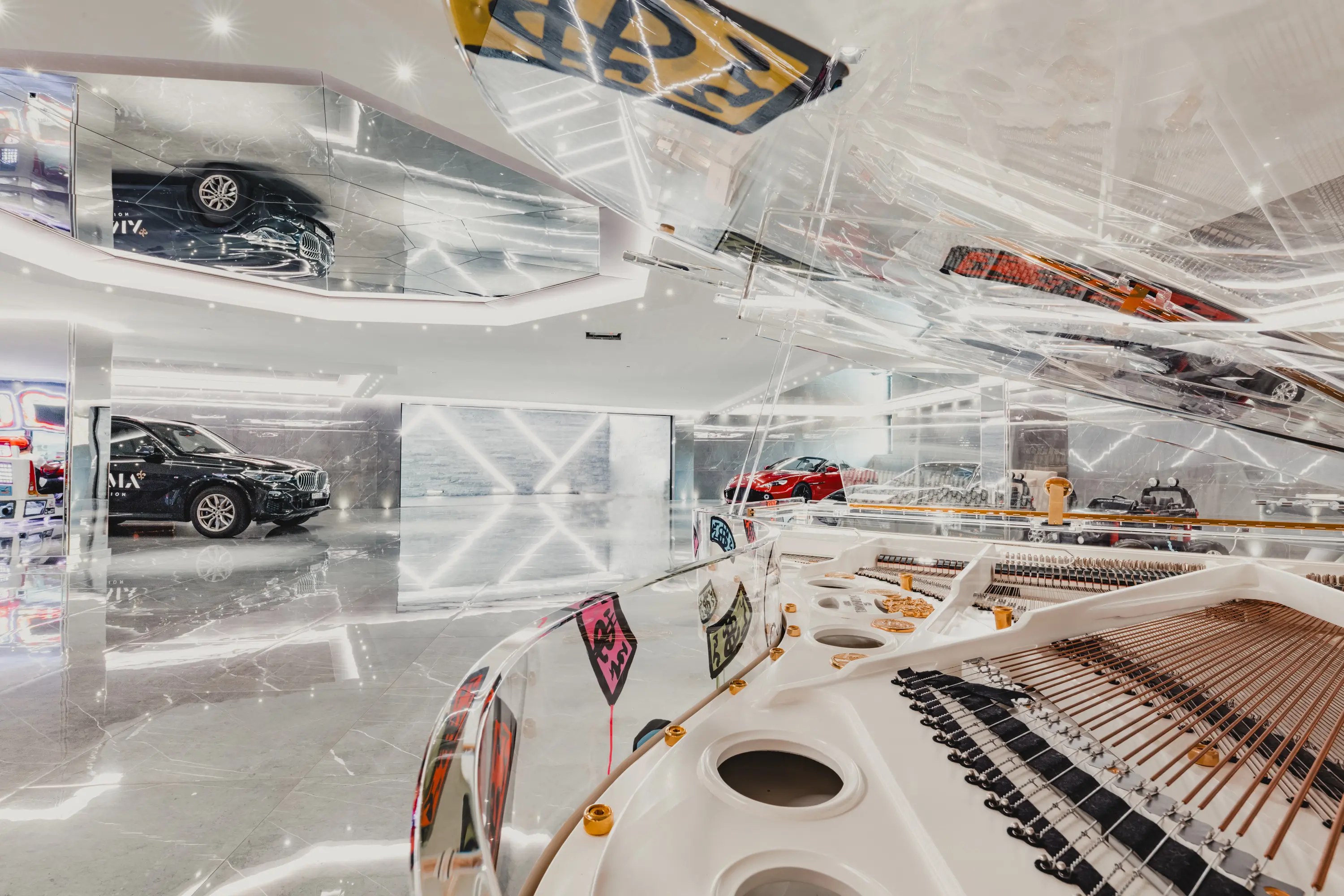 Garage signature avec piano, Villa Genève